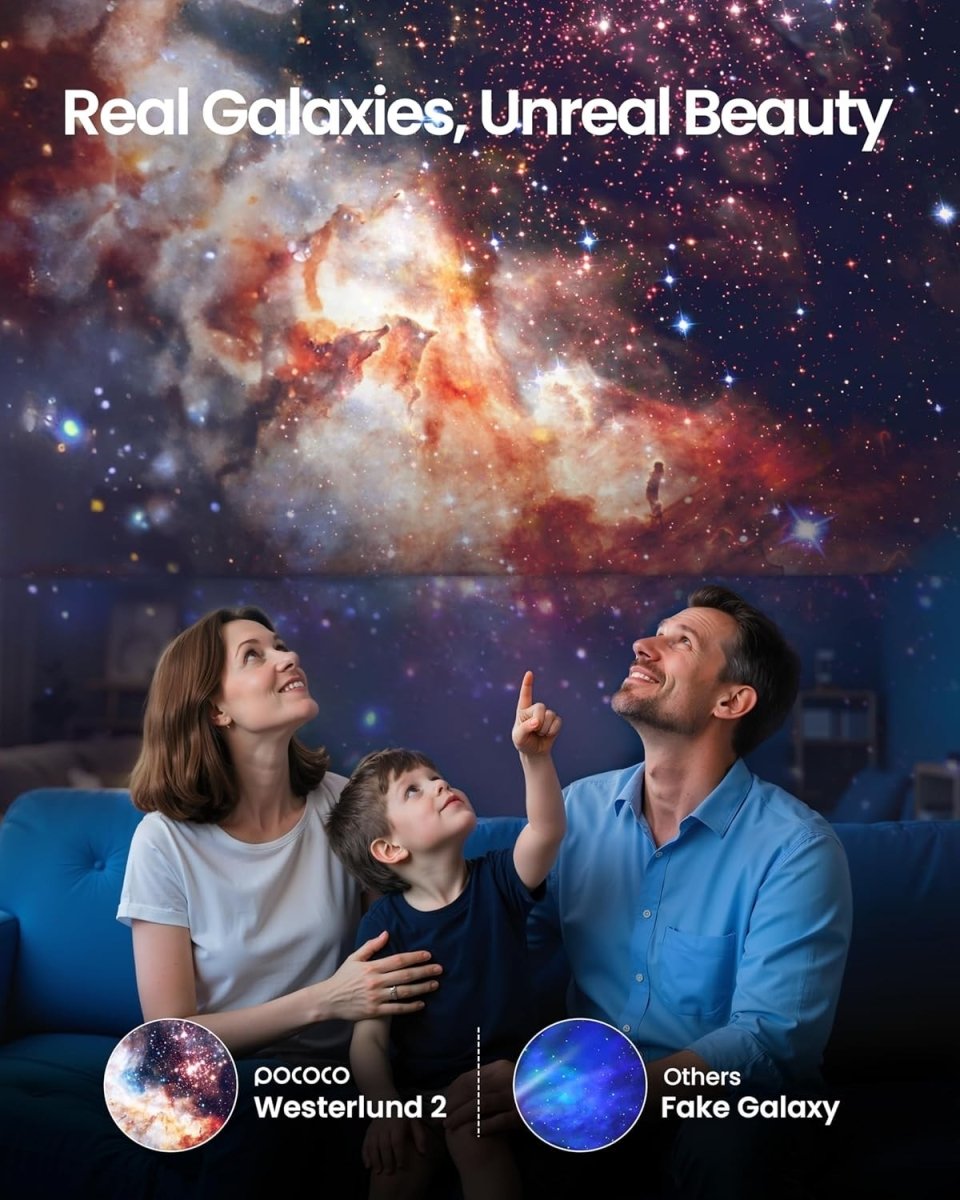 HD Galaxy Projector Night Light Star Ceiling Planetarium Kids Bedroom - Kwikley