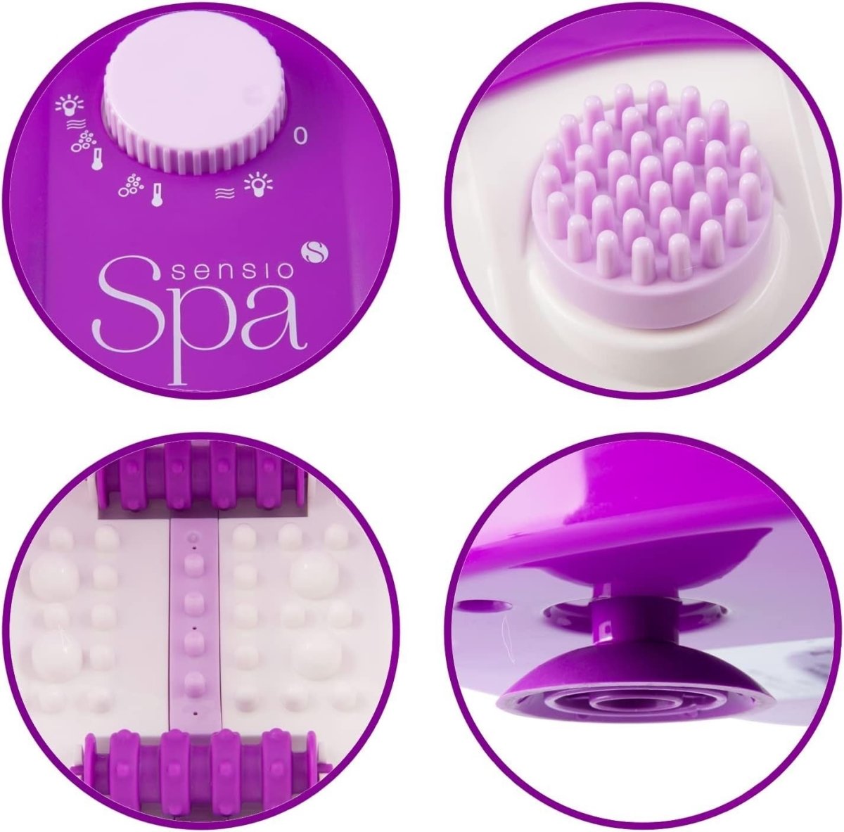 Heated Foot Spa Massager Bubble Bath Rollers Red Light Pedicure Set - Kwikley