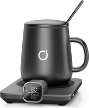 Heated Smart Coffee & Tea Mug Warmer – Black Ceramic, Touch LED - Kwikley