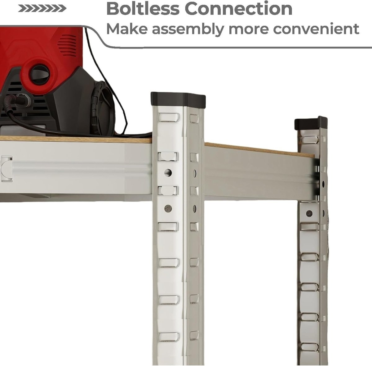 Heavy Duty 4 - Tier Metal Corner Shelving Rack, Adjustable Garage Storage Unit - Kwikley