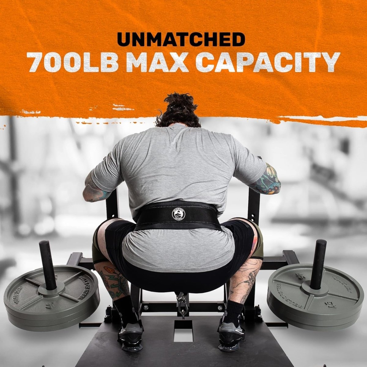 Heavy Duty Belt Squat Machine Lower Body Trainer Home Gym 11 Gauge Steel - Kwikley