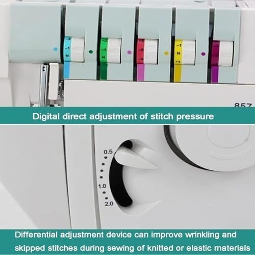 Heavy Duty Coverstitch Overlock Sewing Machine 2 3 4 5 Thread Serger - Kwikley