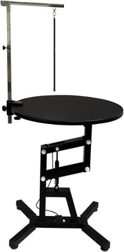 Heavy Duty Dog Grooming Table Height Adjustable Round 70cm Non Slip Arm - Kwikley