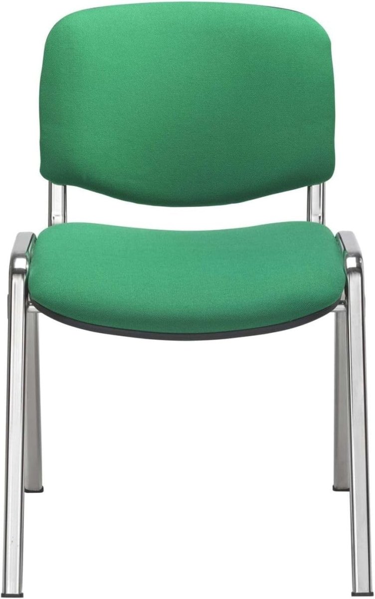 Heavy Duty Meeting Chairs 4 Pack Stackable Reception Green - Kwikley