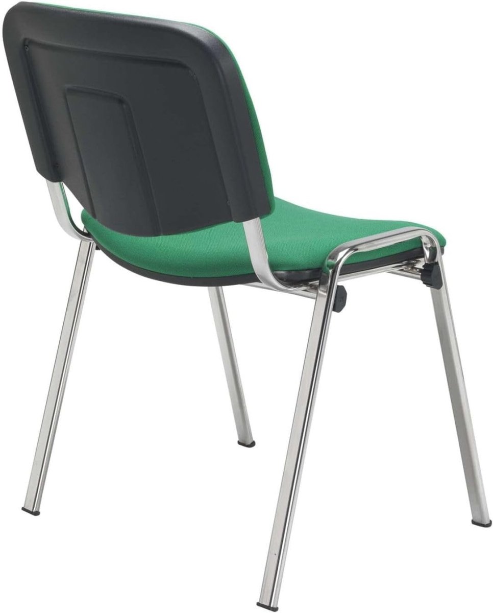 Heavy Duty Meeting Chairs 4 Pack Stackable Reception Green - Kwikley