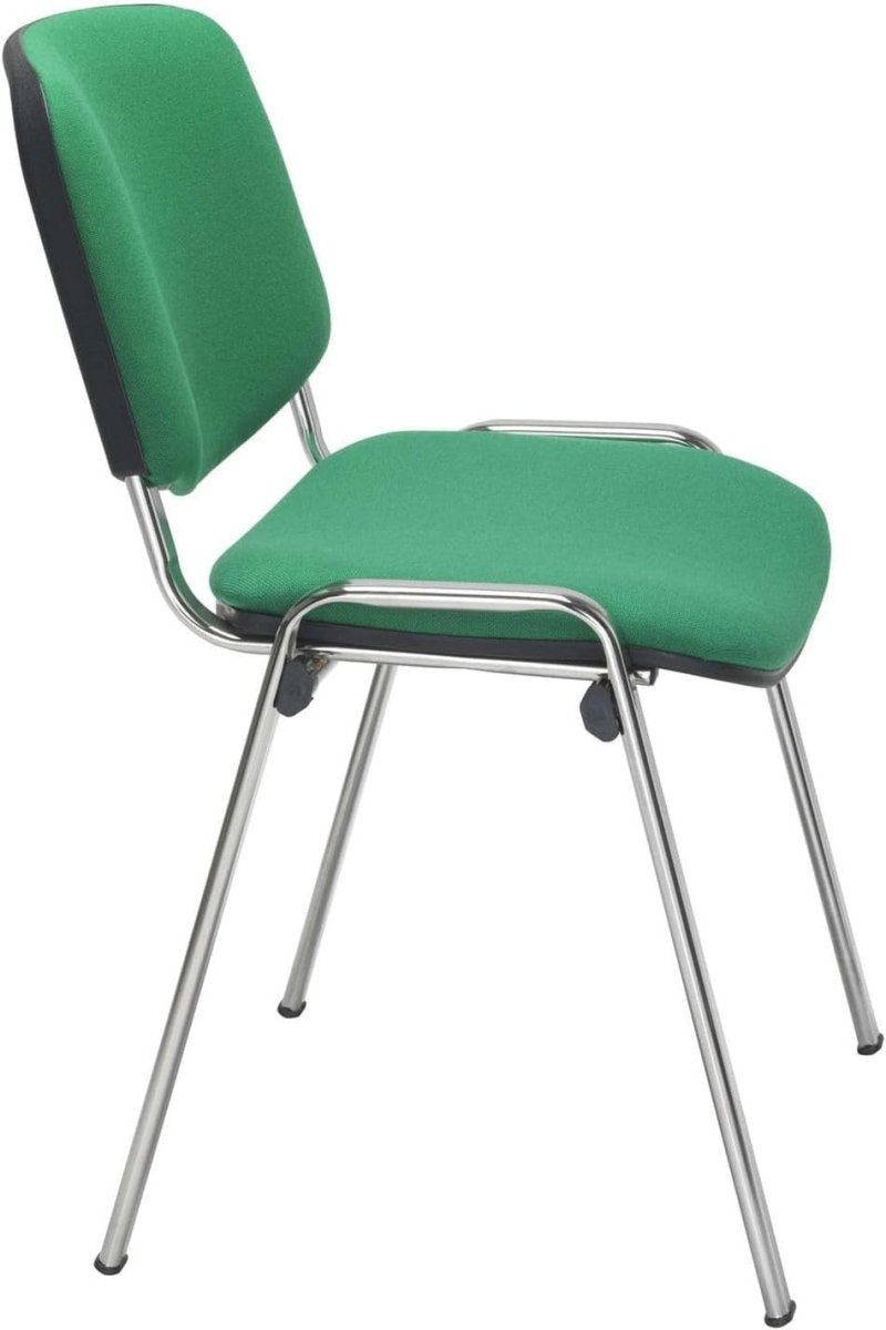 Heavy Duty Meeting Chairs 4 Pack Stackable Reception Green - Kwikley