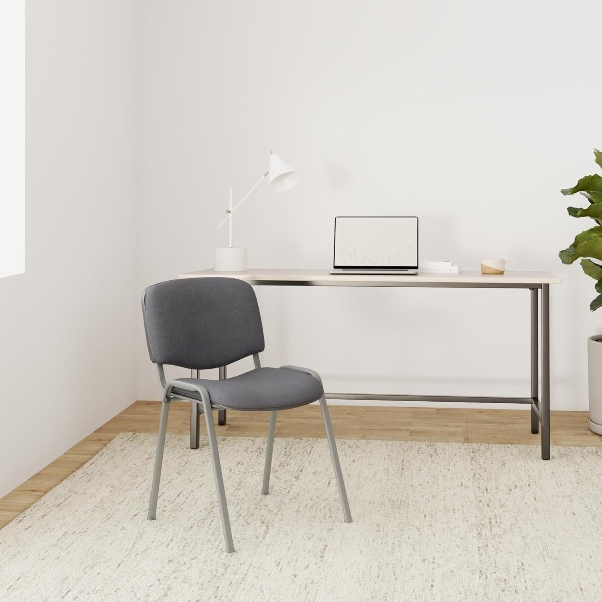 Heavy Duty Meeting Chairs Pack of 4 Stackable 115kg - Kwikley