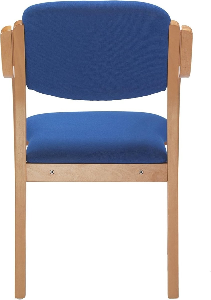 Heavy Duty Office Reception Chair Blue Stackable Armchair - Kwikley