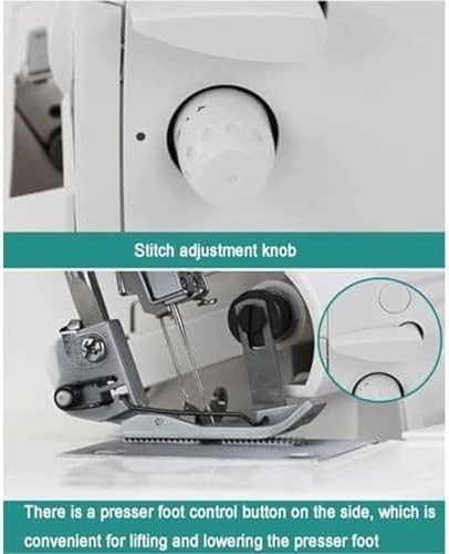 Heavy Duty Overlock Sewing Machine 2 3 4 Thread LED Differential Feed - Kwikley
