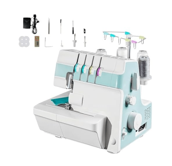 Heavy Duty Overlock Sewing Machine 2 3 4 Thread LED Differential Feed - Kwikley