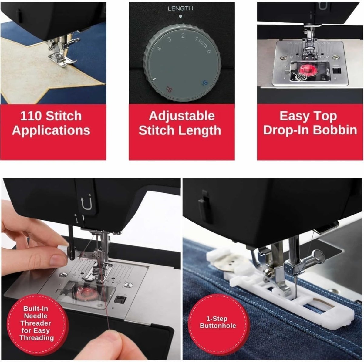 Heavy Duty Sewing Machine 32 Stitches Auto Threader 1100 SPM - Kwikley