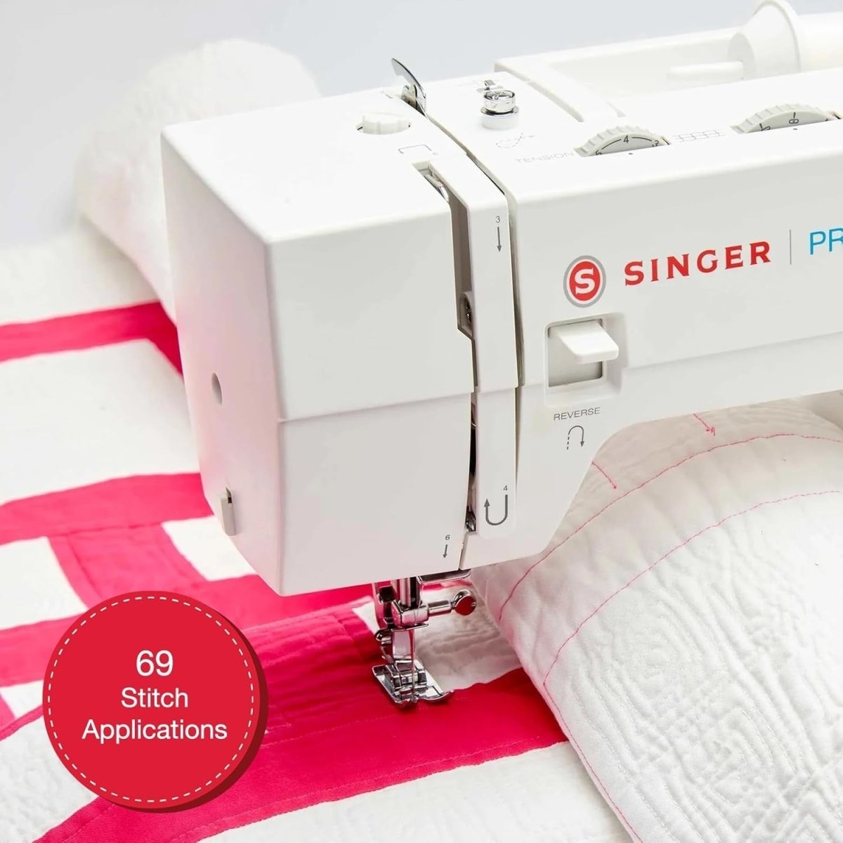 Heavy Duty Sewing Machine 69 Stitch Apps 1100 SPM Free Arm LED - Kwikley