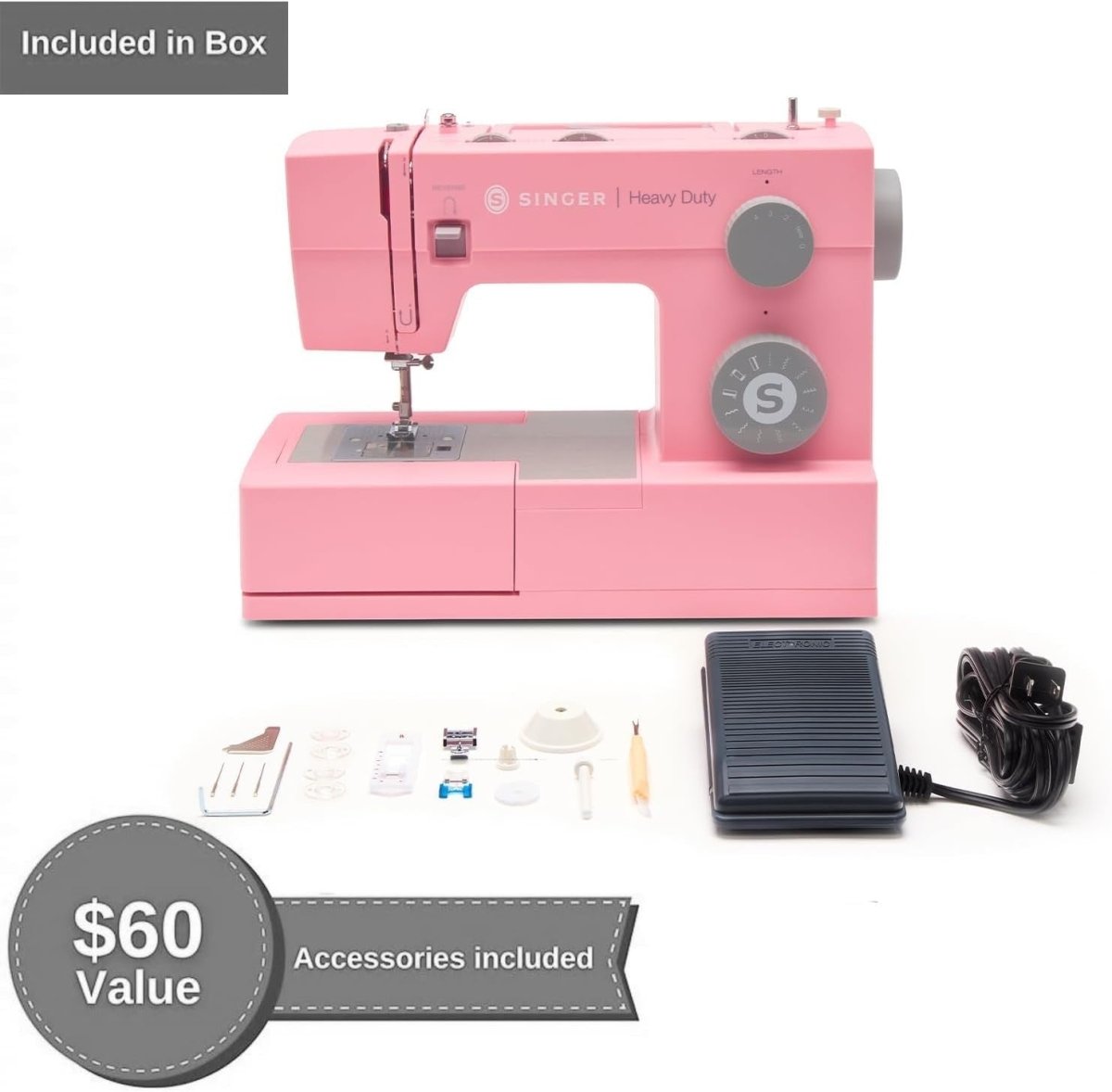 Heavy Duty Sewing Machine 69 Stitch Apps 1100 SPM Pink Edition - Kwikley