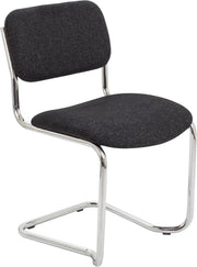 Heavy Duty Stackable Office Chair with Padded Seat & Chrome Frame - Kwikley