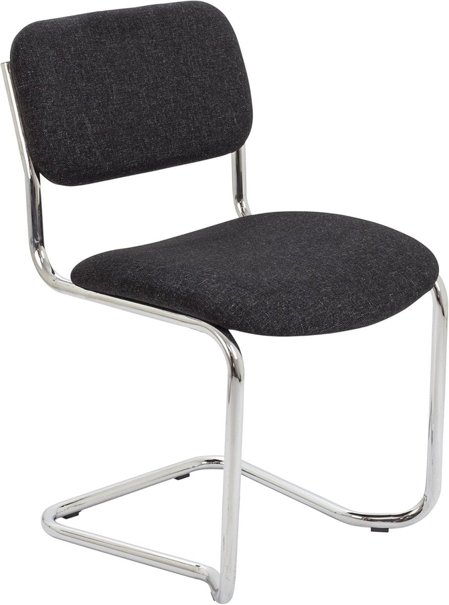 Heavy Duty Stackable Office Chair with Padded Seat & Chrome Frame - Kwikley