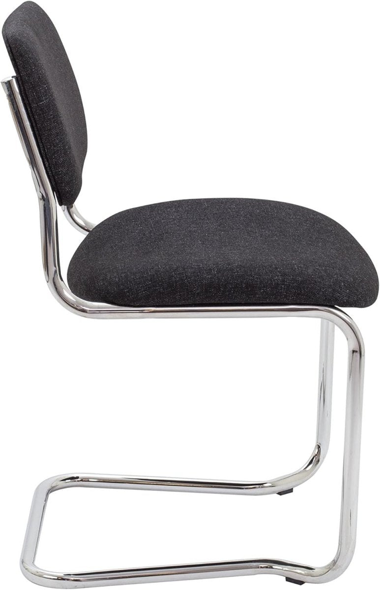 Heavy Duty Stackable Office Chair with Padded Seat & Chrome Frame - Kwikley