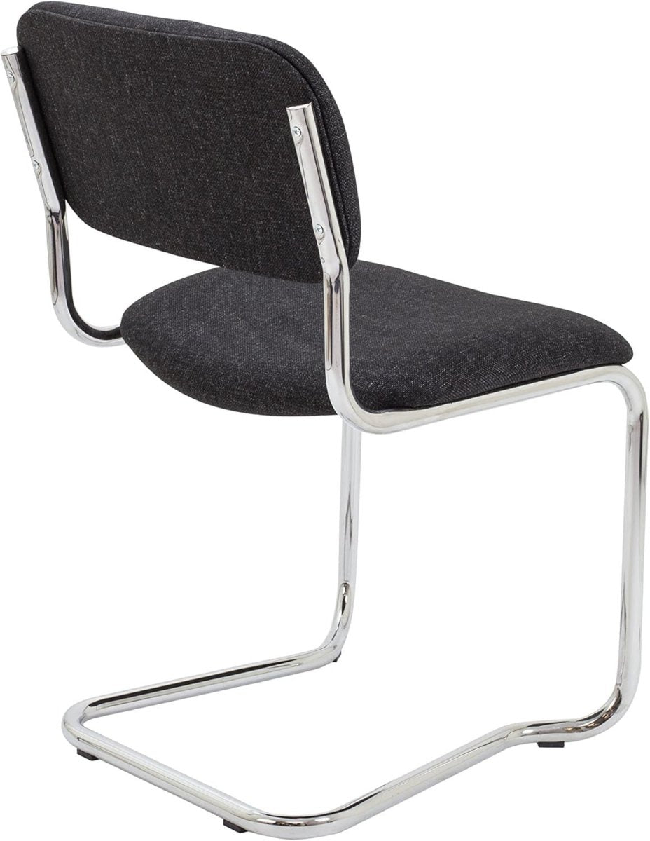 Heavy Duty Stackable Office Chair with Padded Seat & Chrome Frame - Kwikley