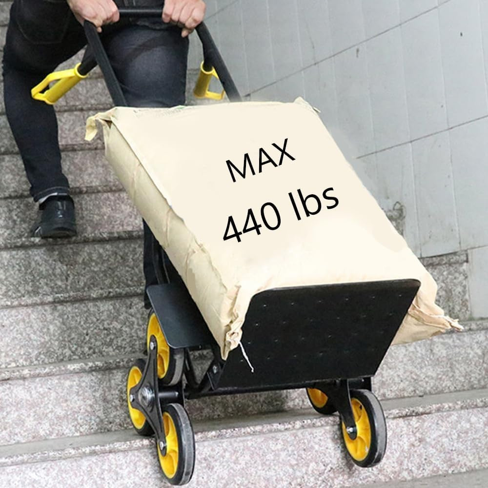 Heavy Duty Stair Climbing Hand Truck 660lb Folding 6 Wheel Trolley - Kwikley