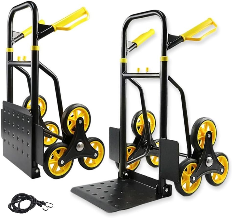 Heavy Duty Stair Climbing Hand Truck 660lb Folding 6 Wheel Trolley - Kwikley