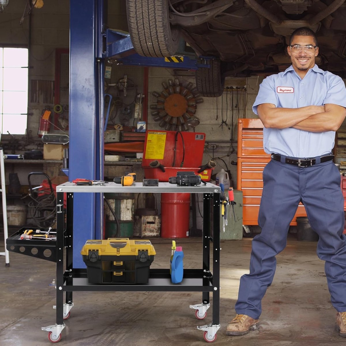 Heavy Duty Welding Table 1200LBS Mobile Workbench with Wheels - Kwikley