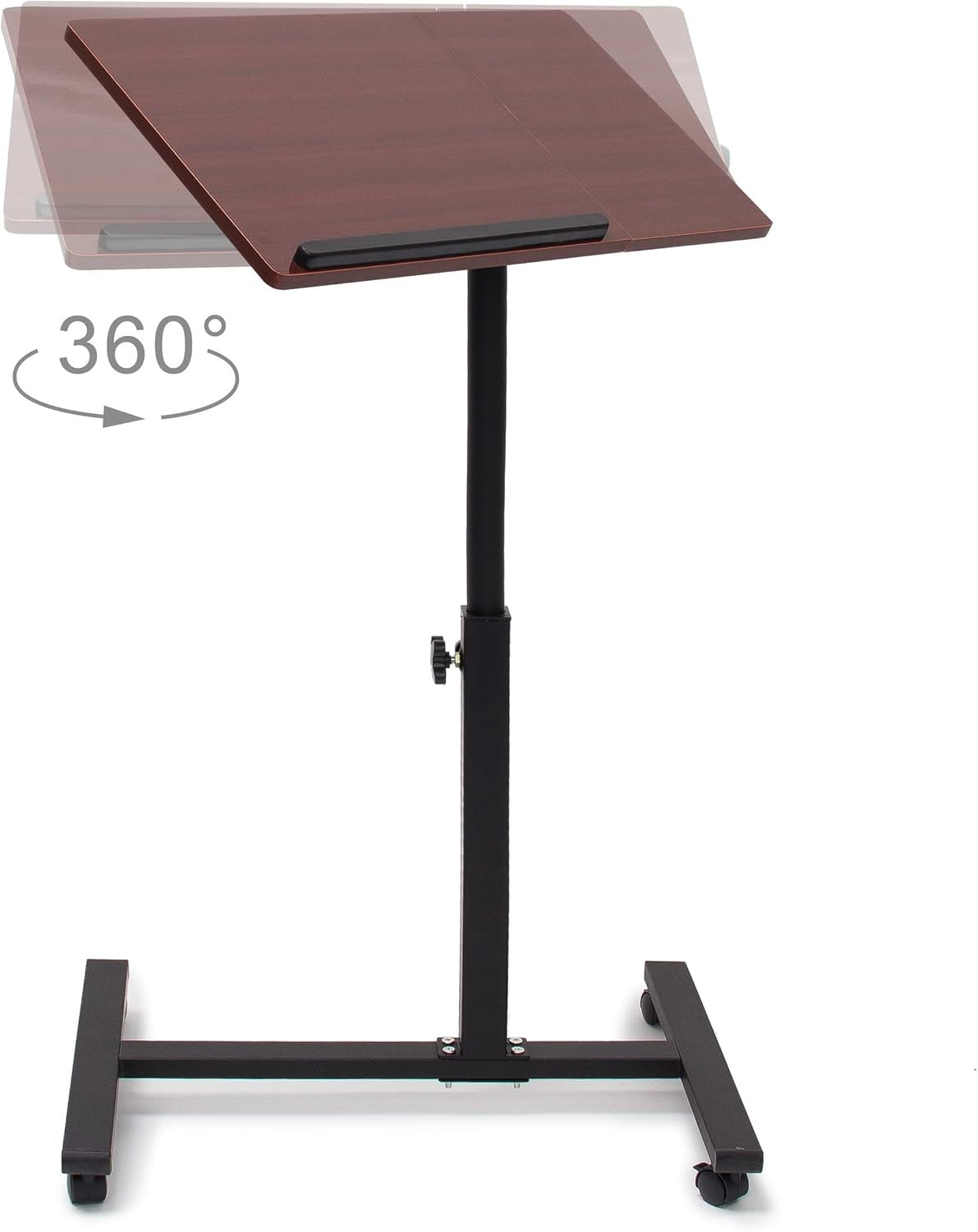 Height Adjustable Laptop Table with Wheels Sofa Bedside Rolling Desk - Kwikley