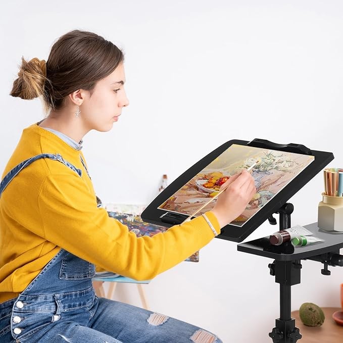 Height Adjustable Rolling Laptop Desk Overbed Table Mobile Standing Workstation - Kwikley