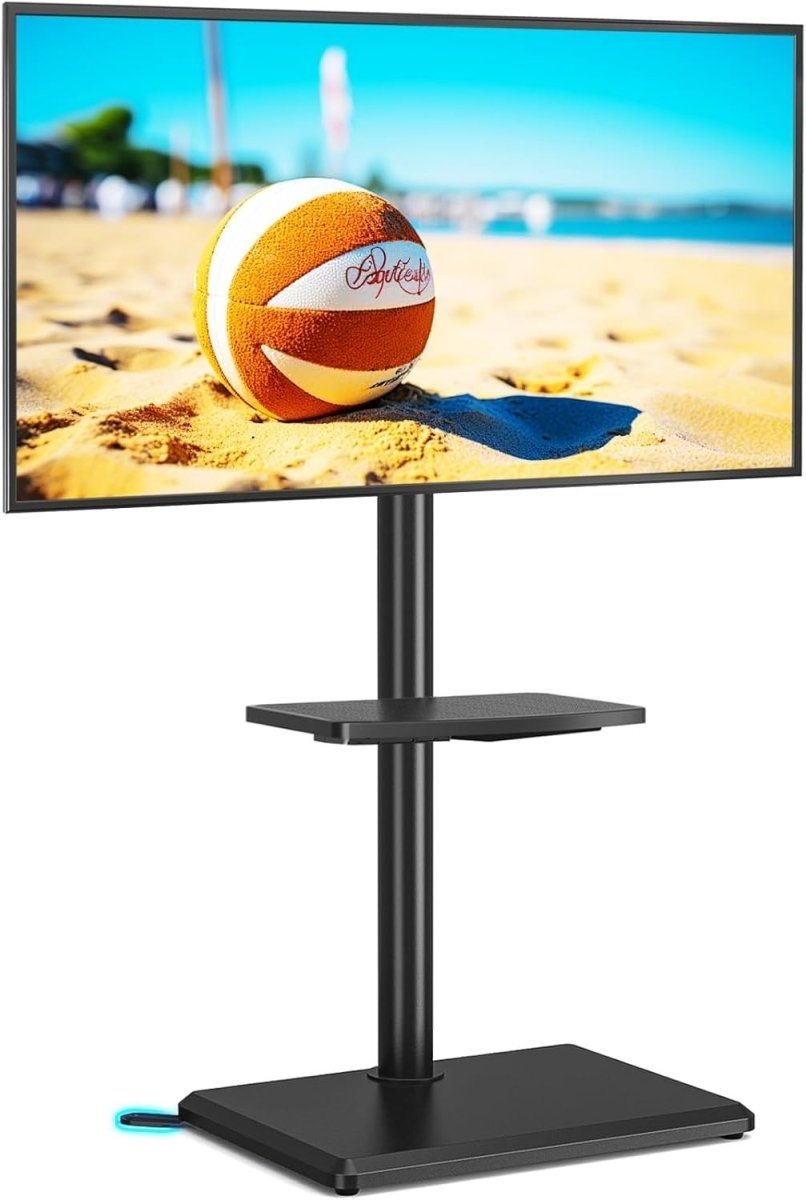 Height Adjustable Swivel TV Floor Stand 32 - 55” VESA 400x400 Max Load 40kg - Kwikley