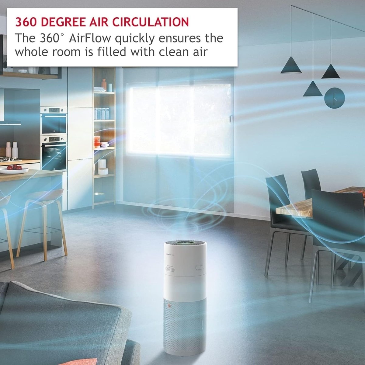HEPA Air Purifier Humidifier Diffuser 99.97% Allergy Pollen Quiet - Kwikley