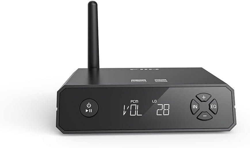 Hi - Res Bluetooth Receiver Black LDAC aptX HD RCA Optical Output - Kwikley