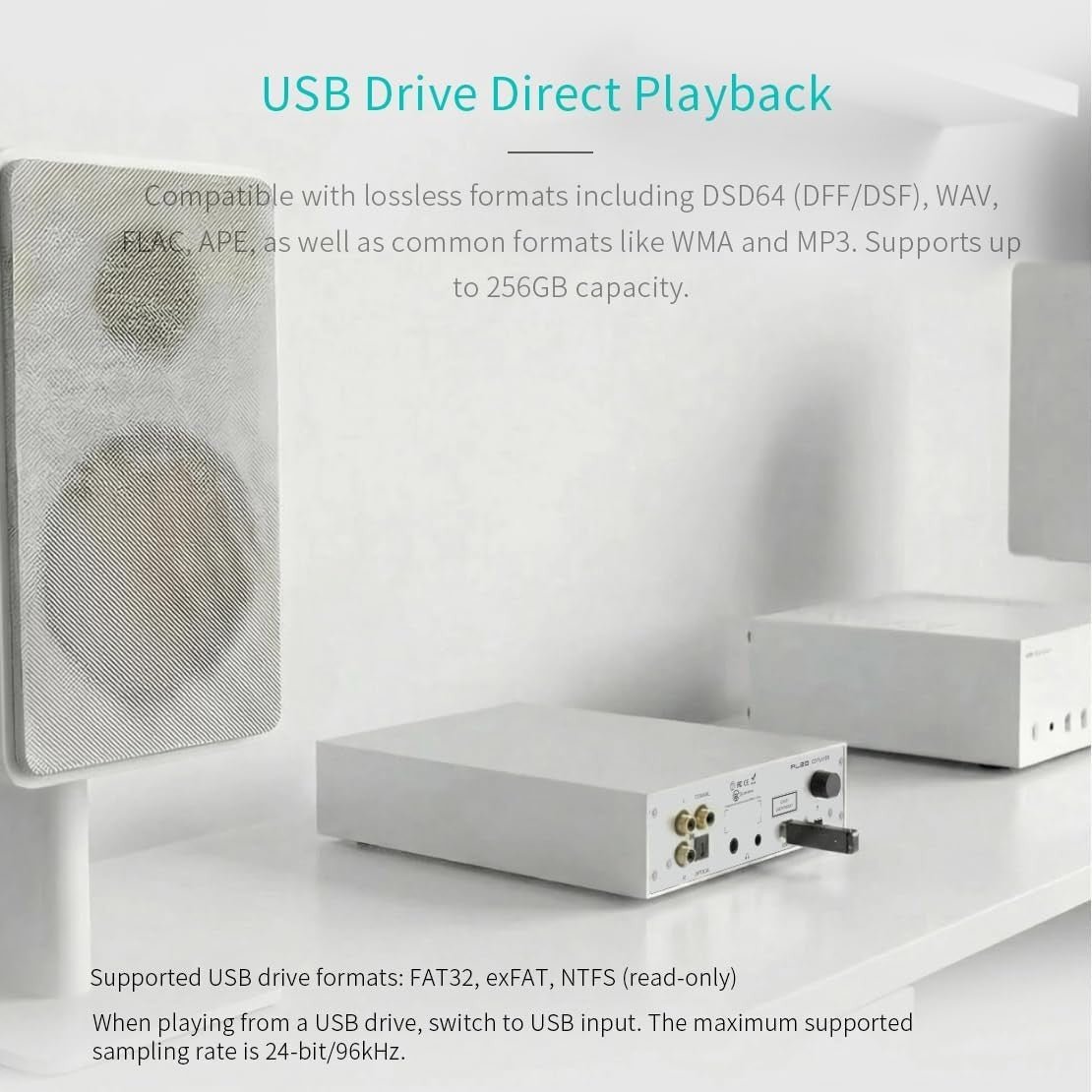 HiFi CD Player Bluetooth DAC USB Ripper Balanced Output Optical Silver - Kwikley