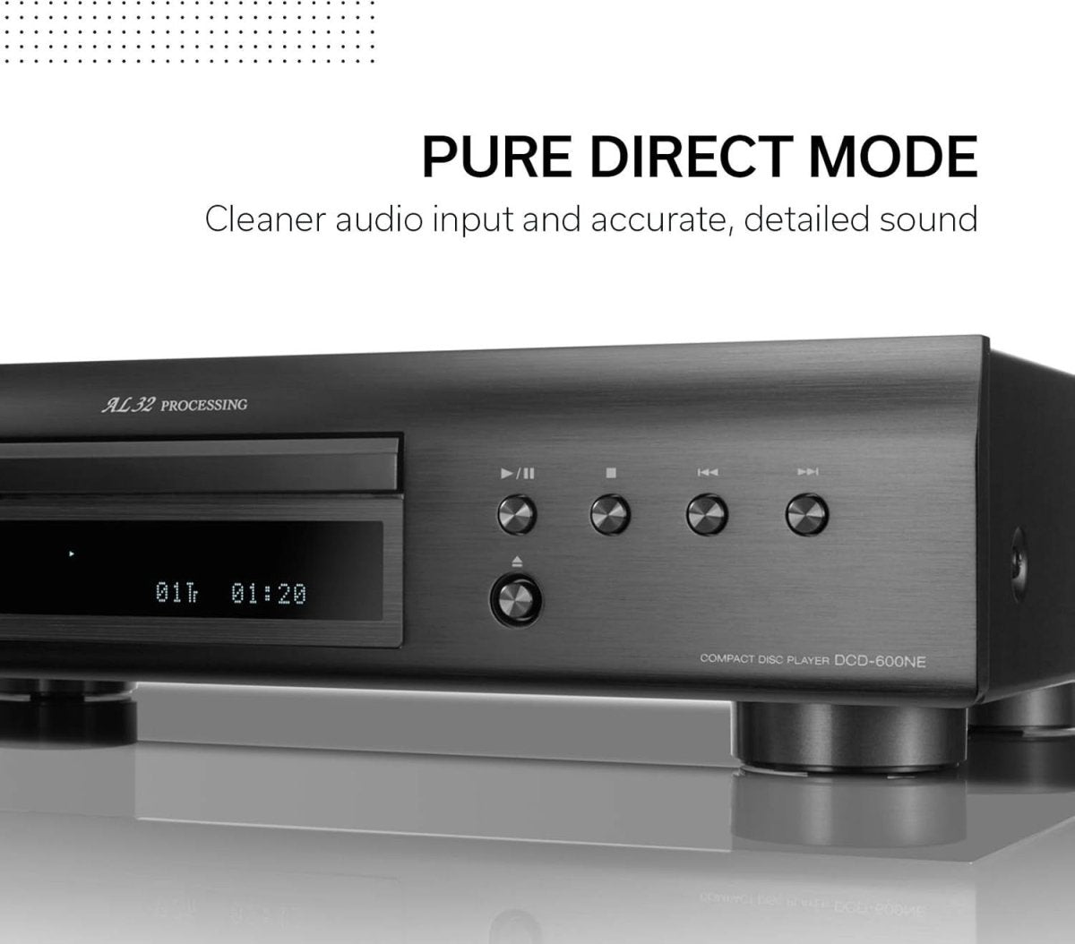 HiFi CD Player Pure Direct AL32 Processing CD - R RW MP3 Silver - Kwikley