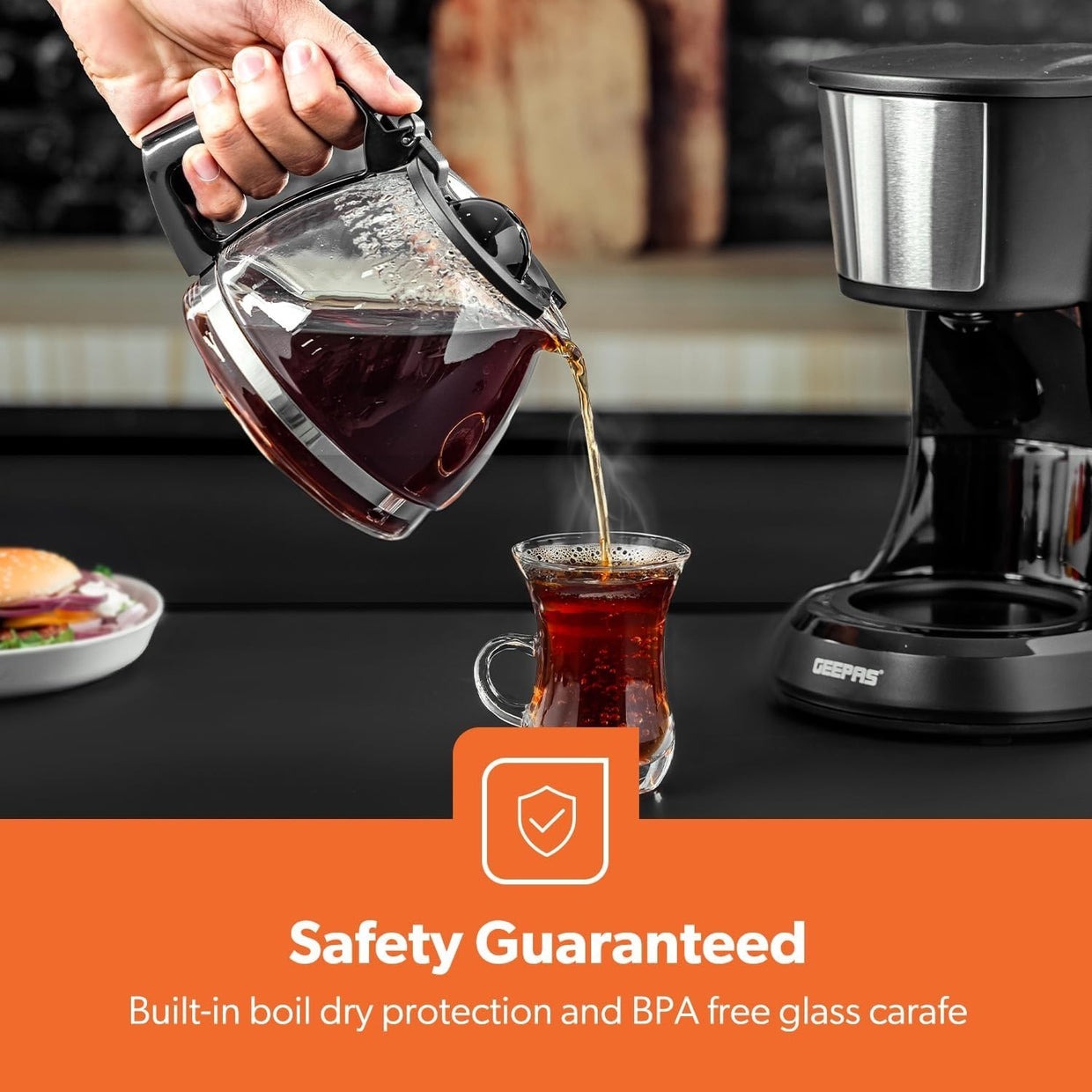 High - Capacity Filter Coffee Maker & Milk Frother Set | 600W Fast Brew | 750ml - Kwikley