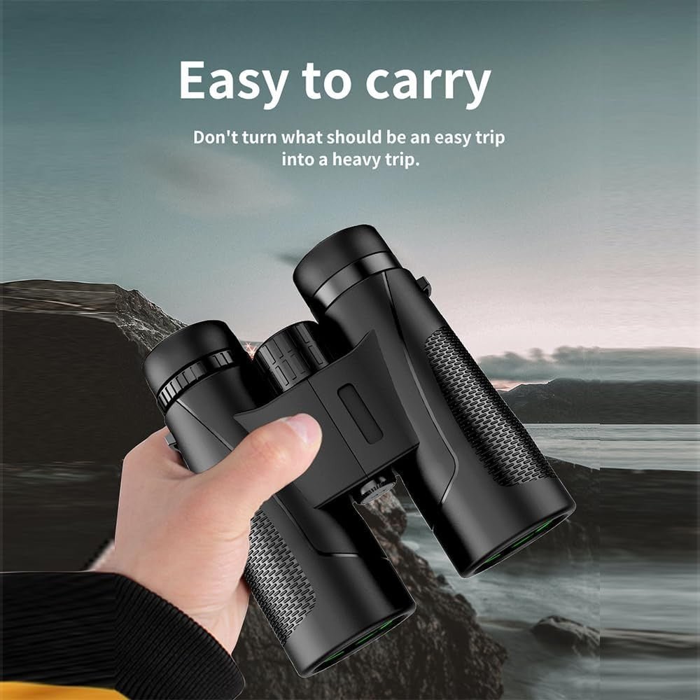 High Power 12x42 Binoculars HD Waterproof FMC Lens for Bird Watching Travel - Kwikley