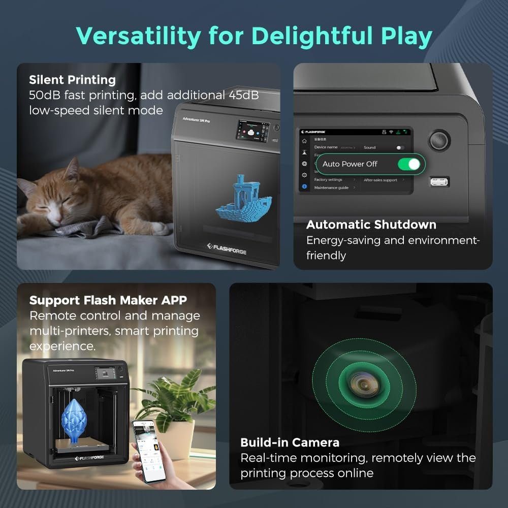 High Speed 3D Printer Enclosed Auto Level Precision Quiet Desktop Machine - Kwikley