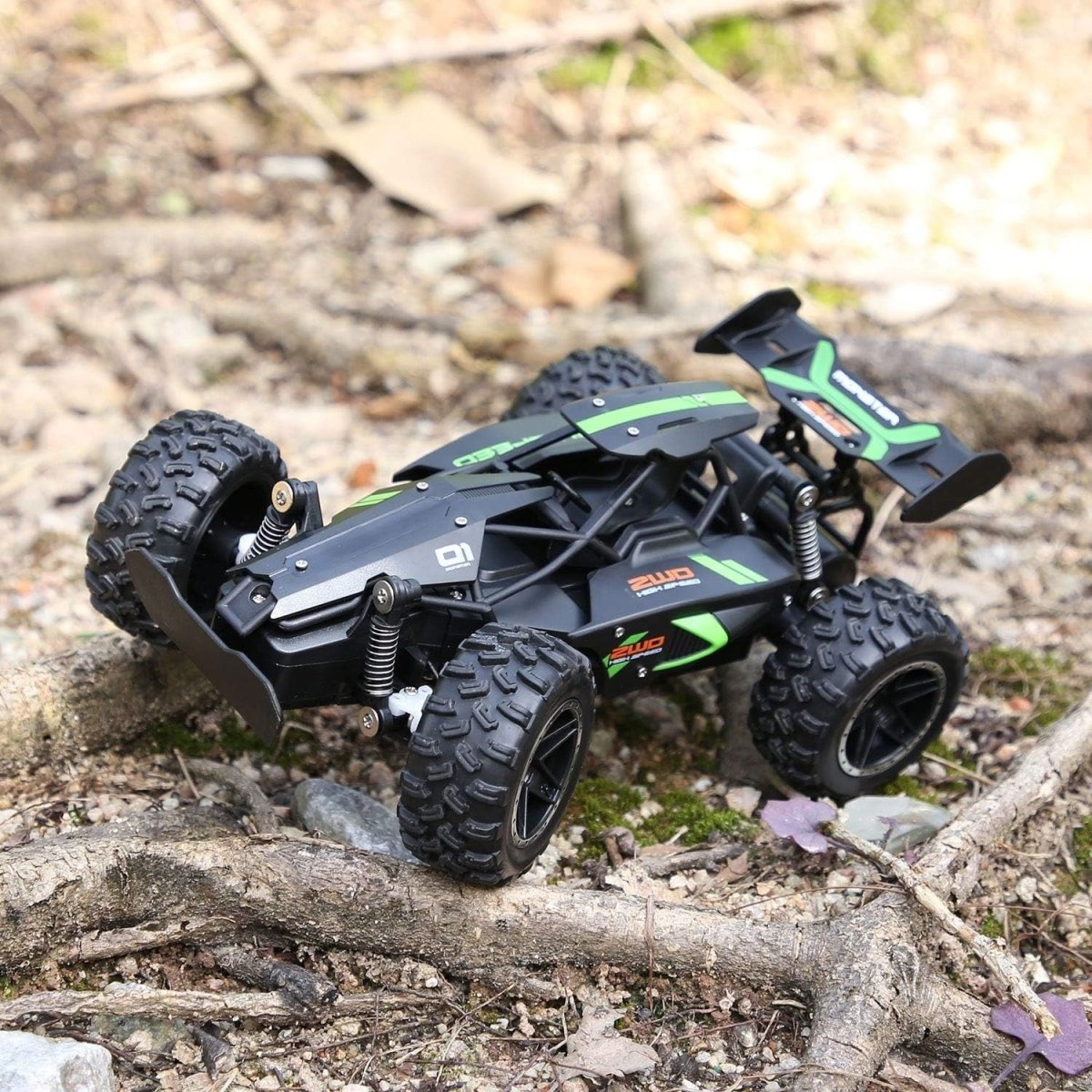 High Speed RC Car 15KMH+ Rechargeable Off - Road Buggy Truck 2.4GHz Dual Battery K - Kwikley