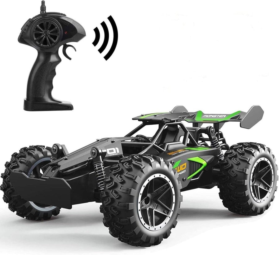 High Speed RC Car 15KMH+ Rechargeable Off - Road Buggy Truck 2.4GHz Dual Battery K - Kwikley