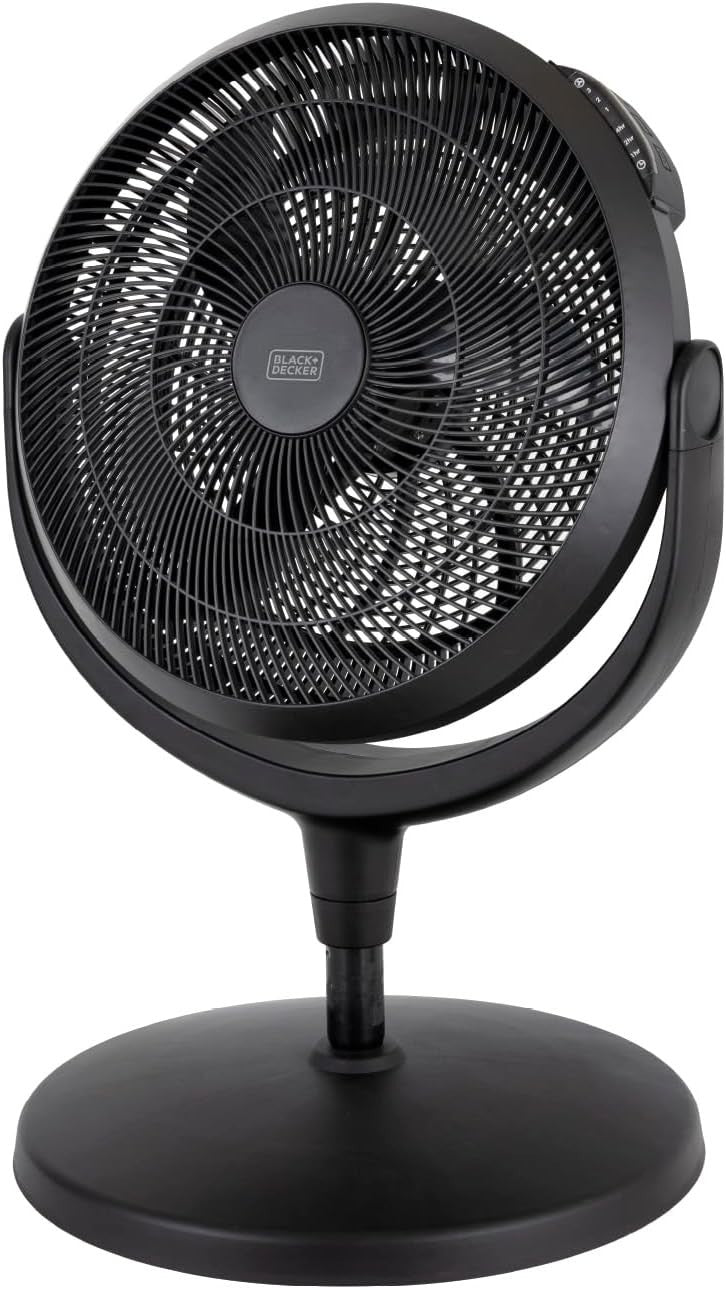 High Velocity Pedestal Fan – 3 Speed Remote Control Adjustable Height Quiet Cool - Kwikley