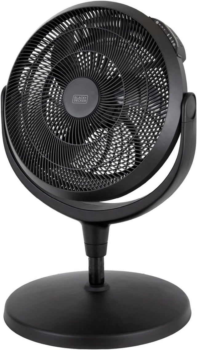 High Velocity Pedestal Fan – 3 Speed Remote Control Adjustable Height Quiet Cool