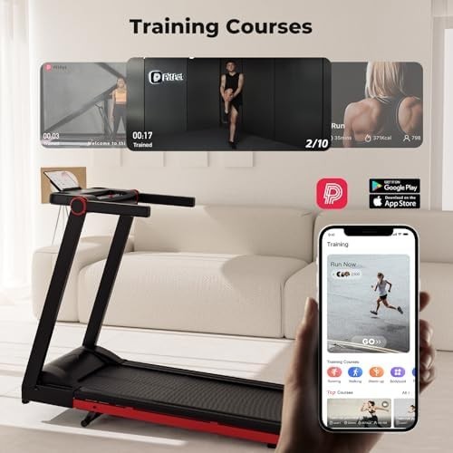 Home Foldable Treadmill 1 - 16km/h Incline Smart Fitness Machine 158kg Load - Kwikley