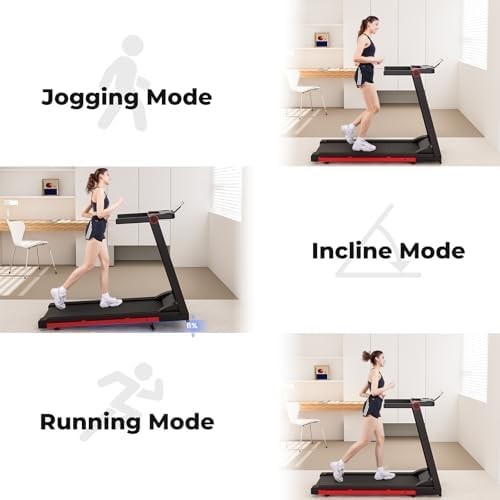 Home Foldable Treadmill 1 - 16km/h Incline Smart Fitness Machine 158kg Load - Kwikley