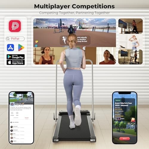 Home Folding Treadmill 12KPH with App, Walking Running & Smart Features - Kwikley