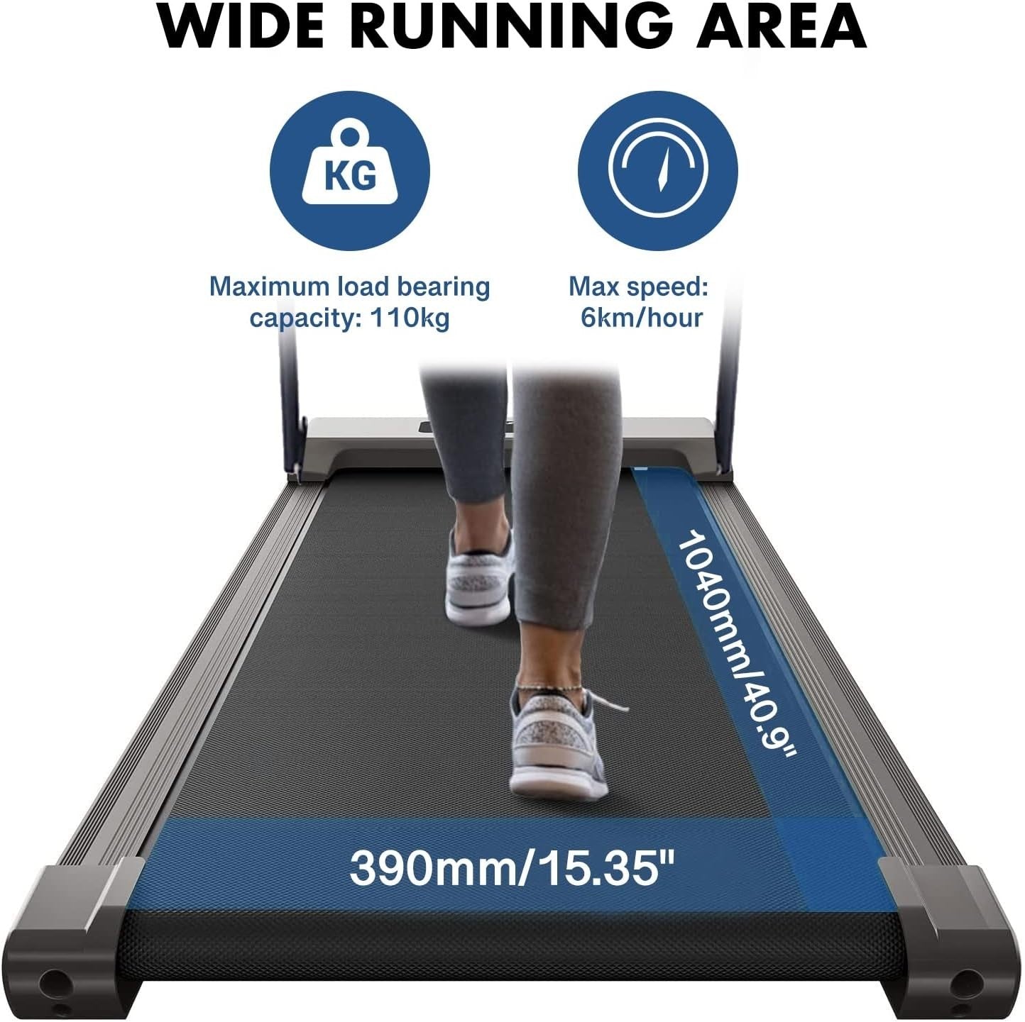 Home Office Walking Treadmill Foldable with Remote & LED Display - Kwikley
