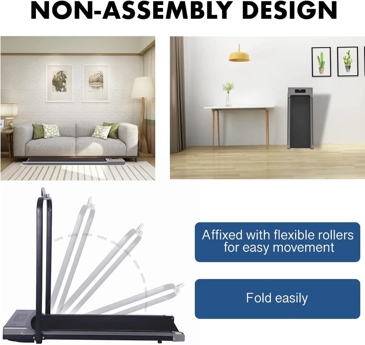 Home Office Walking Treadmill Foldable with Remote & LED Display - Kwikley