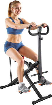 Home Squat & Row Trainer Foldable Glute Leg Machine with Adjustable Resistance - Kwikley