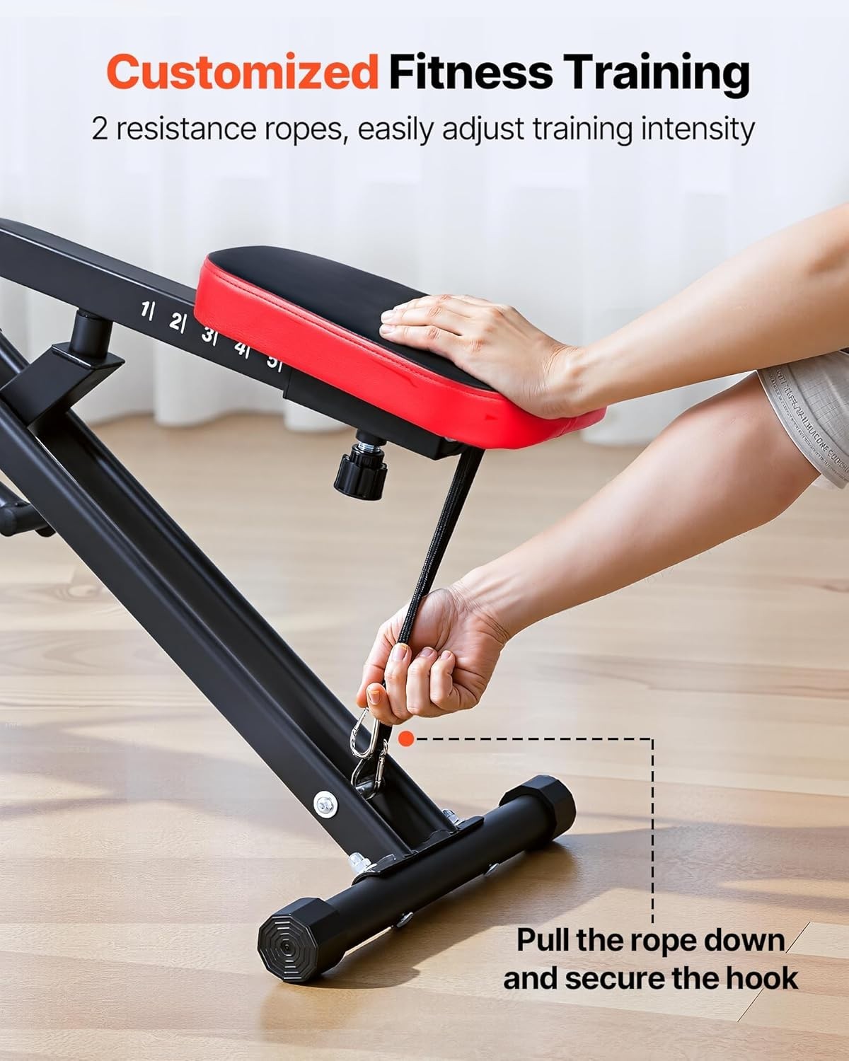 Home Squat & Row Trainer Foldable Glute Leg Machine with Adjustable Resistance - Kwikley