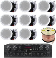 Home Theater 4CH 1000W Bluetooth Receiver Kit with 8 Built - In Speakers – White - Kwikley