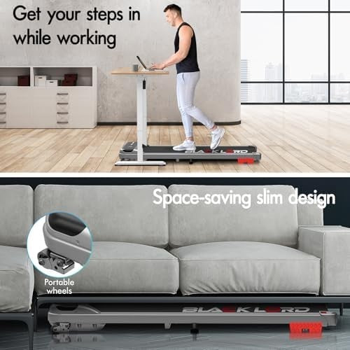 Home Treadmill 3.2HP 4% Incline LED Display Bluetooth Portable - Kwikley
