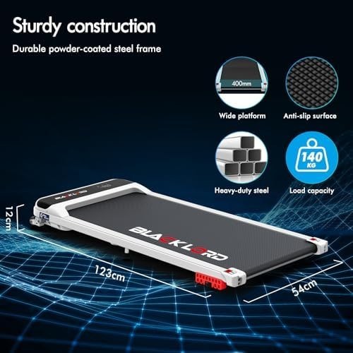 Home Walking Treadmill 3.2HP 4% Incline LED Display Bluetooth Portable - Kwikley