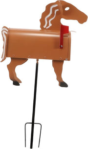 Horse Mailbox for Garden | Iron Postbox Outdoor Decor | Farmhouse Letter Box - Kwikley