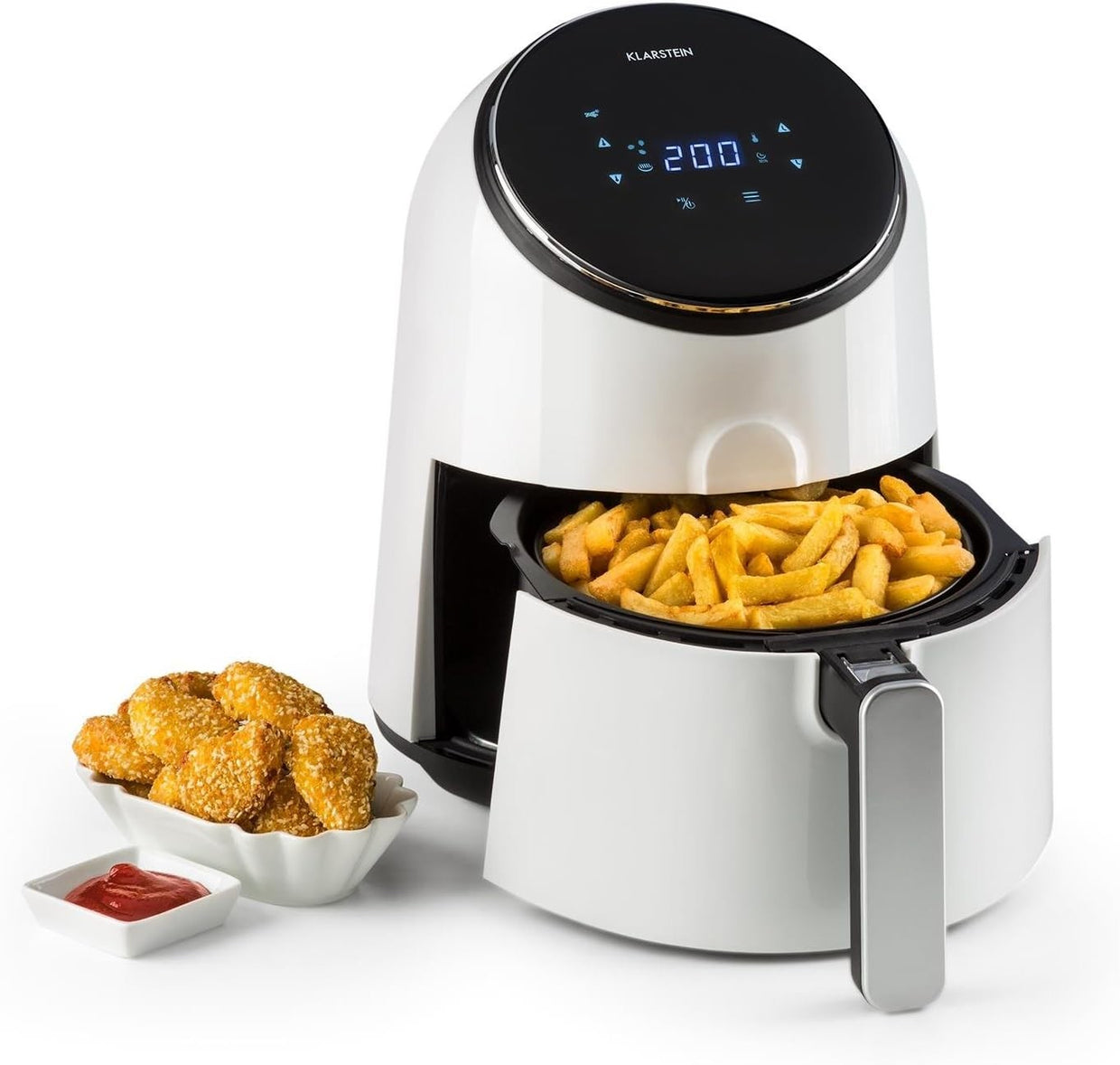 Hot Air Fryer 2.5L 1300W Fat Free Cooking 8 Programs Digital - Kwikley